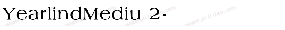 YearlindMediu 2字体转换